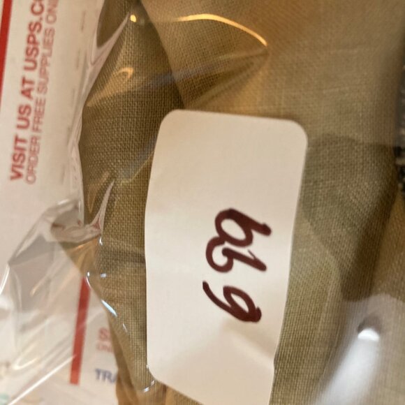 Womens Cynthia Ashby‎ Linen Lagenlook Midi Dress Jumper Brown S Linen Pockets - Picture 11 of 11